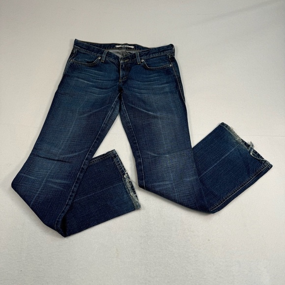 Mavi Bootleg Flare Jeans Womens Size 30* Dark Blue Low Rise - Picture 1 of 13